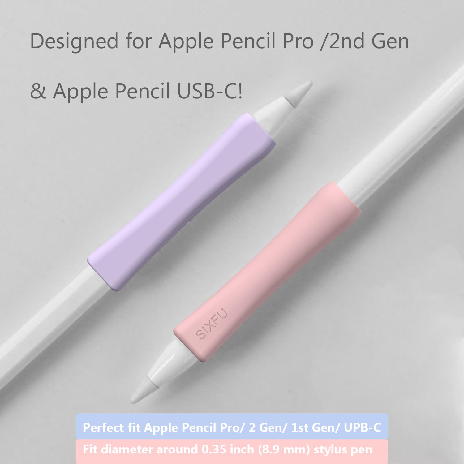 Apple Pencil Pro + SIXFUグリップ SIXFU Grip Designed for Apple Pencil Pro/ 2nd Generation/USB C, 2